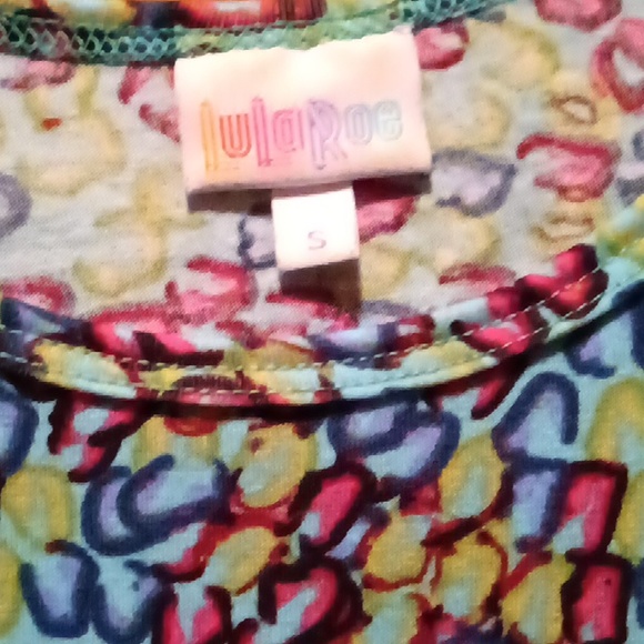 LuLaRoe Carly (S) with Navy (T/C) leggings - Picture 3 of 4